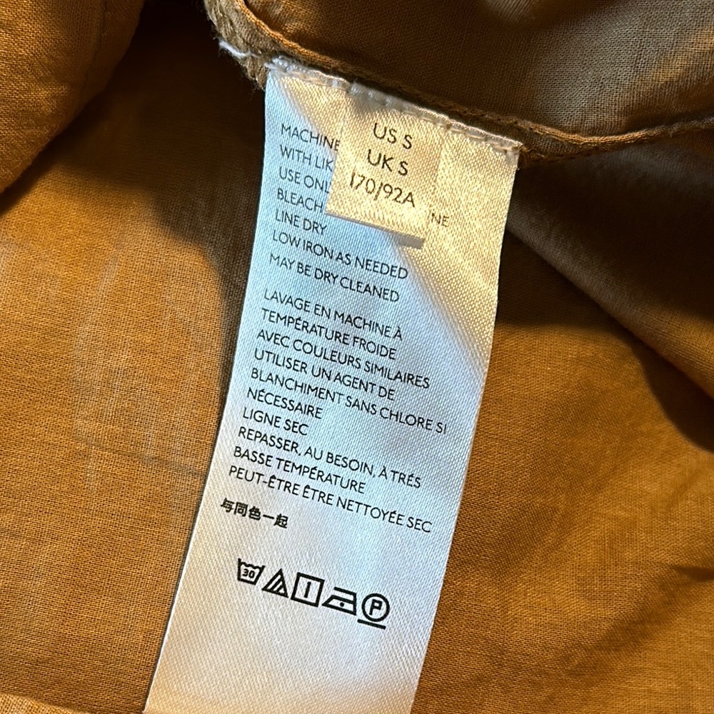 Free People Tan Dress with Relaxed Fit and Bib Collar - Picture 8 of 8